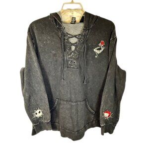 Torrid Disney The Nightmare Before Christmas Black Lace Up Hoodie Size 2X